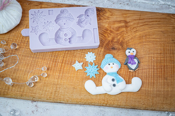 Sitting Snowman Silicone Mould