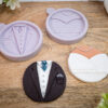 Cupcake Tops - Bride & Groom Silicone Moulds
