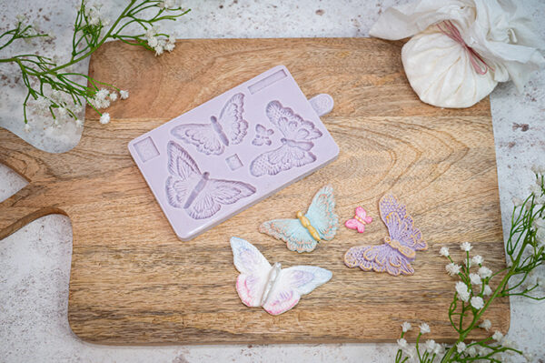 Brush Embroidery Butterflies Silicone Mould