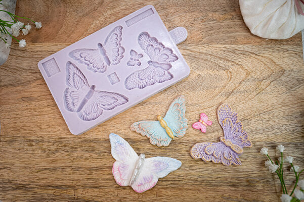 Brush Embroidery Butterflies Silicone Mould
