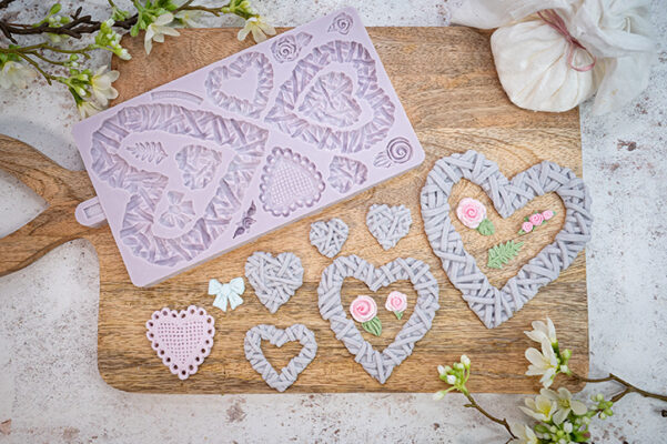Wicker Hearts Collection Silicone Mould