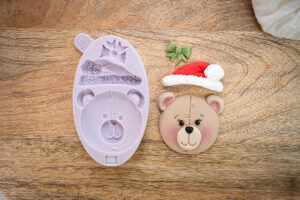 Cupcake Top - Teddy Face Silicone Mould