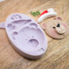 Cupcake Top - Teddy Face Silicone Mould
