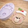 Cupcake Top - Teddy Face Silicone Mould