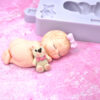 3D Sleeping Baby Mould - Undressed Silicone Mould