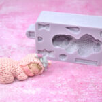 3D Sleeping Baby Mould - Dressed Silicone Mould