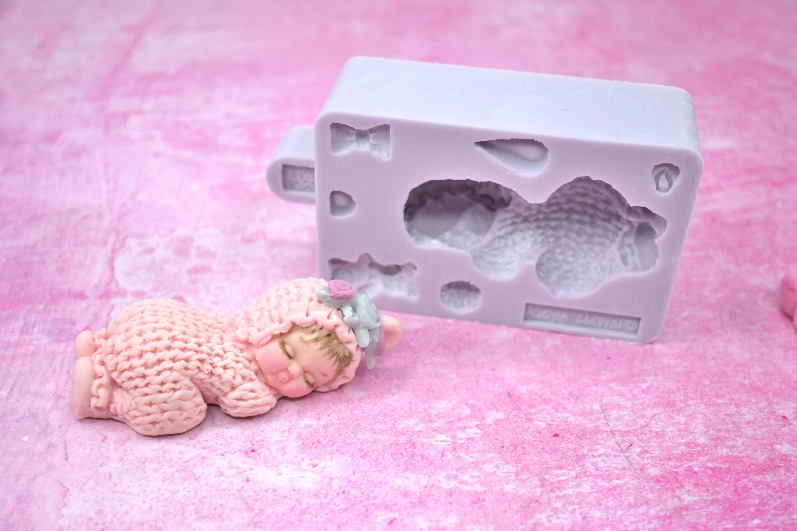 Small Sleeping Baby Silicone Mold