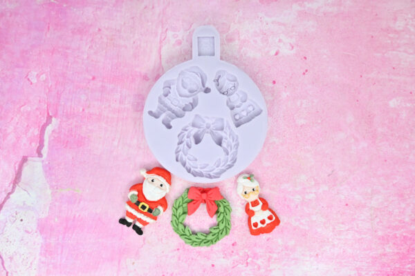 Miniature Mr & Mrs Claus Silicone Mould