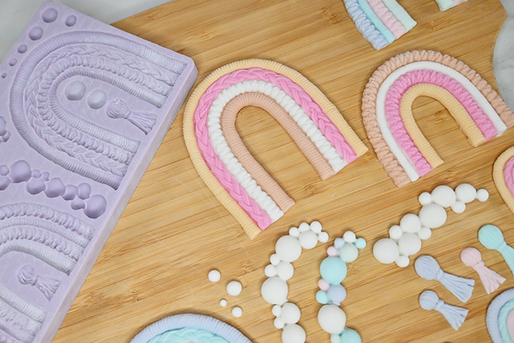 Macramé Rainbow Silicone Mould