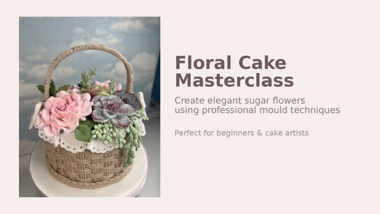 floral basket cake class