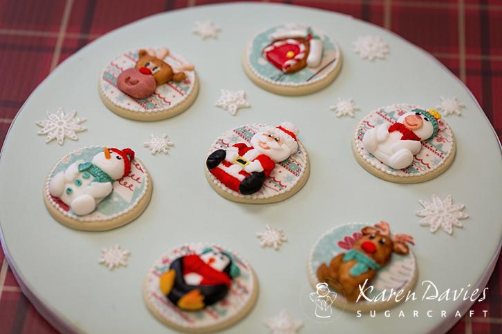 Karen Davies Star Santa Mould Sugarcraft Christmas Cupcake Top