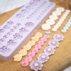 Miniature Flower Borders Silicone Mould