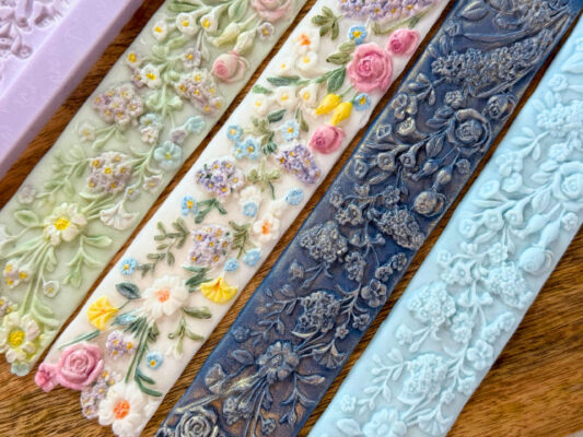 Floral Border Silicone Mould