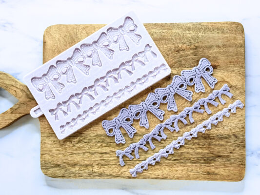 Lace Bow Borders Silicone Mould